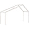 vidaXL Loft Bed with Ladder and Roof without Mattress White 90x190 cm Single