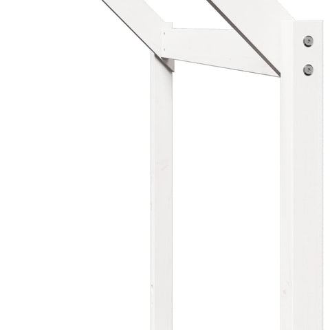 vidaXL Loft Bed with Ladder and Roof without Mattress White 90x190 cm Single