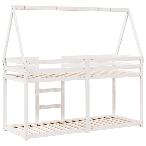 vidaXL Bunk Bed without Mattress White 80x200 cm Solid Wood Pine