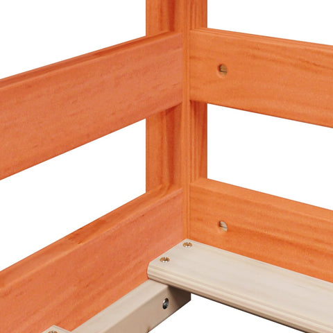 vidaXL Bunk Bed without Mattress Wax Brown 90x190 cm Single Solid Wood Pine