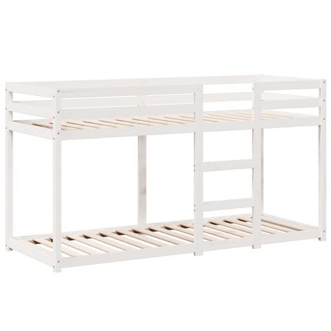 vidaXL Bunk Bed without Mattress White 75x190 cm Small Single Solid Wood Pine