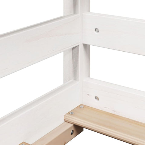 vidaXL Bunk Bed without Mattress White 75x190 cm Small Single Solid Wood Pine