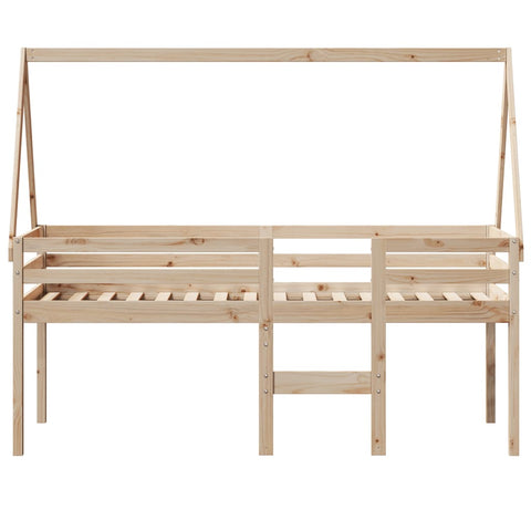 vidaXL High Sleeper Bed without Mattress 80x200 cm Solid Wood Pine