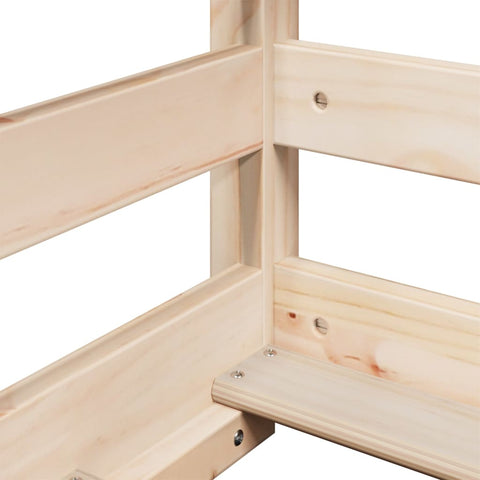 vidaXL High Sleeper Bed without Mattress 80x200 cm Solid Wood Pine