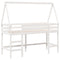 vidaXL Loft Bed with Ladder and Roof without Mattress White 80x200 cm