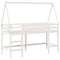 vidaXL Loft Bed with Ladder and Roof without Mattress White 90x190 cm Single