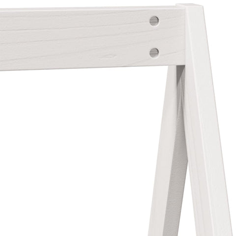 vidaXL Loft Bed with Ladder and Roof without Mattress White 90x190 cm Single