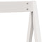 vidaXL Loft Bed with Ladder and Roof without Mattress White 90x190 cm Single