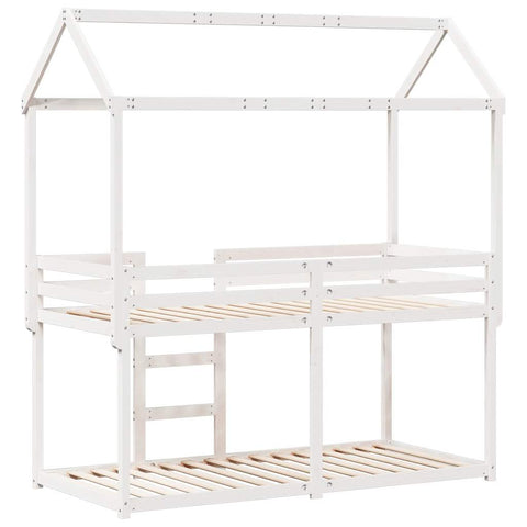 vidaXL Bunk Bed without Mattress White 90x200 cm Solid Wood Pine