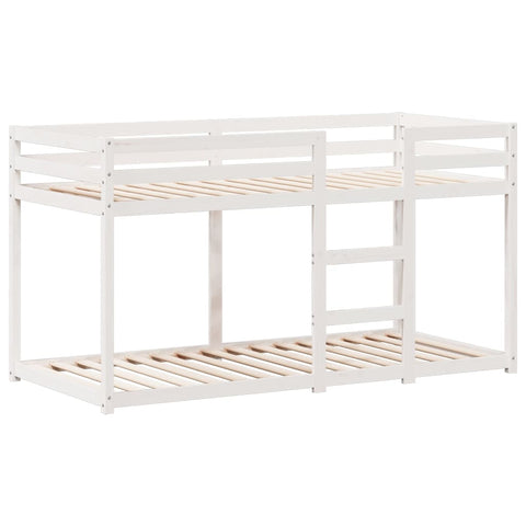 vidaXL Bunk Bed without Mattress White 75x190 cm Small Single Solid Wood Pine