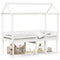 vidaXL High Sleeper Bed without Mattress White 90x200 cm Solid Wood Pine