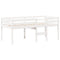 vidaXL High Sleeper Bed without Mattress White 90x200 cm Solid Wood Pine
