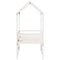 vidaXL High Sleeper Bed without Mattress White 90x200 cm Solid Wood Pine