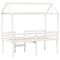 vidaXL High Sleeper Bed without Mattress White 90x200 cm Solid Wood Pine