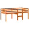 vidaXL High Sleeper Bed without Mattress Wax Brown 90x200 cm Solid Wood Pine