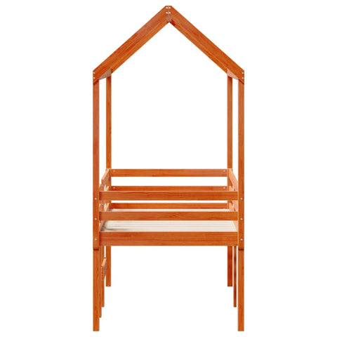 vidaXL High Sleeper Bed without Mattress Wax Brown 80x200 cm Solid Wood Pine