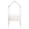 vidaXL High Sleeper Bed without Mattress White 90x190 cm Single Solid Wood Pine