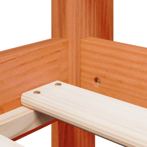 vidaXL High Sleeper Bed without Mattress Wax Brown 90x190 cm Single Solid Wood Pine