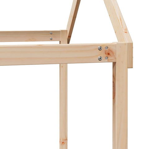 vidaXL High Sleeper Bed without Mattress 75x190 cm Small Single Solid Wood Pine