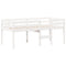 vidaXL High Sleeper Bed without Mattress White 75x190 cm Small Single Solid Wood Pine