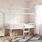 vidaXL High Sleeper Bed without Mattress White 75x190 cm Small Single Solid Wood Pine