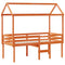 vidaXL High Sleeper Bed without Mattress Wax Brown 75x190 cm Small Single Solid Wood Pine