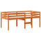 vidaXL High Sleeper Bed without Mattress Wax Brown 75x190 cm Small Single Solid Wood Pine