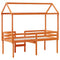 vidaXL High Sleeper Bed without Mattress Wax Brown 75x190 cm Small Single Solid Wood Pine