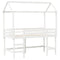 vidaXL Loft Bed with Ladder and Roof without Mattress White 90x200 cm