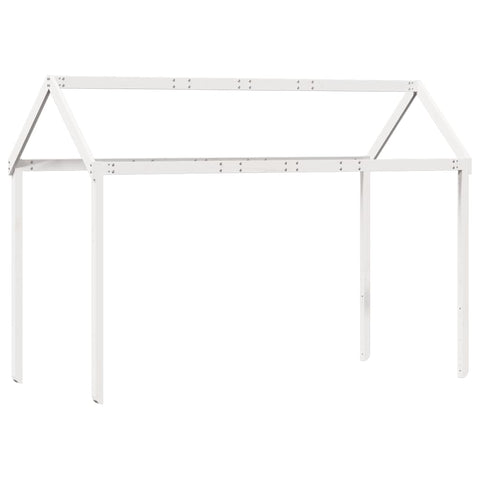 vidaXL Loft Bed with Ladder and Roof without Mattress White 90x200 cm