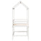 vidaXL Loft Bed with Ladder and Roof without Mattress White 90x200 cm