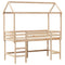 vidaXL Loft Bed with Ladder and Roof without Mattress 90x190 cm Single