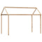 vidaXL Loft Bed with Ladder and Roof without Mattress 90x190 cm Single