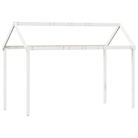 vidaXL Loft Bed with Ladder and Roof without Mattress White 90x190 cm Single