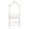 vidaXL Loft Bed with Ladder and Roof without Mattress White 90x190 cm Single