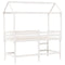 vidaXL Loft Bed with Ladder and Roof without Mattress White 90x190 cm Single