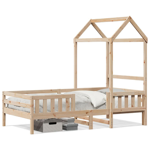 vidaXL Bed Frame with Roof without Mattress 90x200 cm