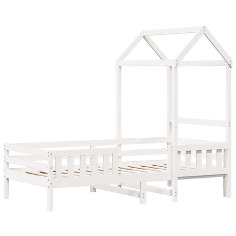 vidaXL Bed Frame with Roof without Mattress White 80x200 cm