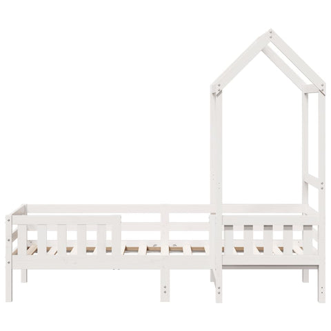 vidaXL Bed Frame with Roof without Mattress White 80x200 cm