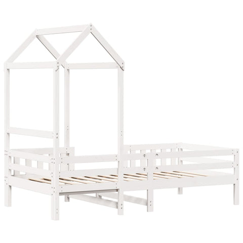 vidaXL Bed Frame with Roof without Mattress White 80x200 cm
