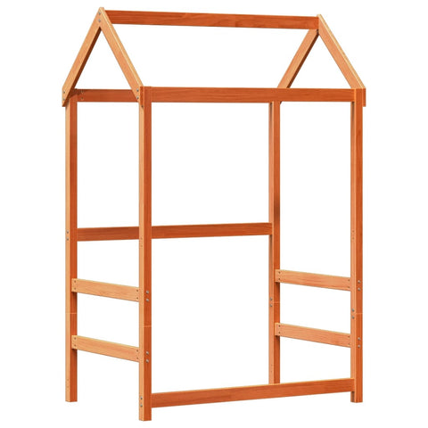 vidaXL Bed Frame with Roof without Mattress Wax Brown 80x200 cm