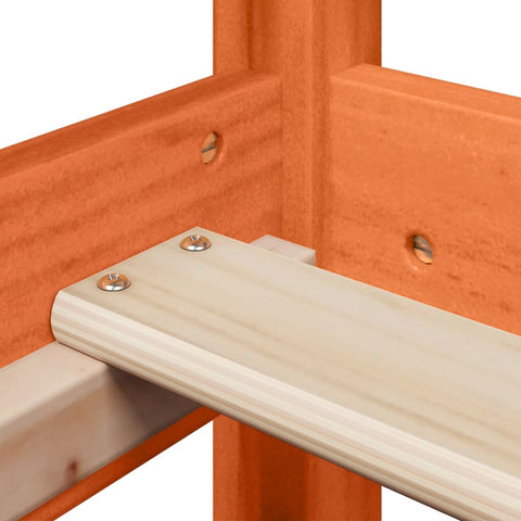 vidaXL Bed Frame with Roof without Mattress Wax Brown 80x200 cm