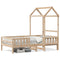 vidaXL Bed Frame with Roof without Mattress 90x190 cm Single