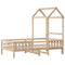 vidaXL Bed Frame with Roof without Mattress 90x190 cm Single