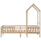 vidaXL Bed Frame with Roof without Mattress 90x190 cm Single