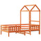 vidaXL Bed Frame with Roof without Mattress Wax Brown 90x190 cm Single