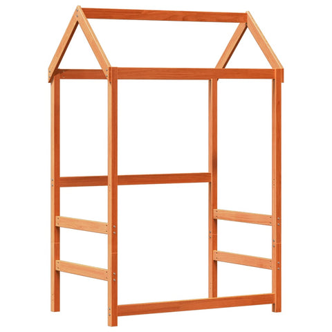 vidaXL Bed Frame with Roof without Mattress Wax Brown 75x190 cm Small Single