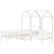 vidaXL Bed and Bench Set with Roof without Mattress White 100x200 cm