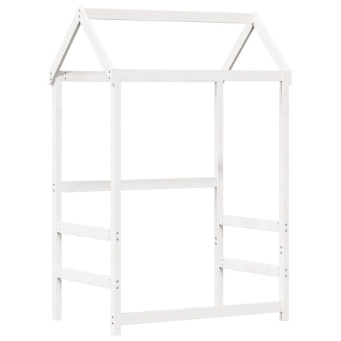 vidaXL Bed and Bench Set with Roof without Mattress White 100x200 cm