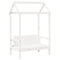 vidaXL Bed and Bench Set with Roof without Mattress White 100x200 cm
